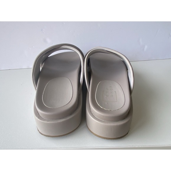 Shu Shop Lourdes Platform Crossover Slide Sandals Taupe Grey Women's 7.5 - Picture 4 of 5